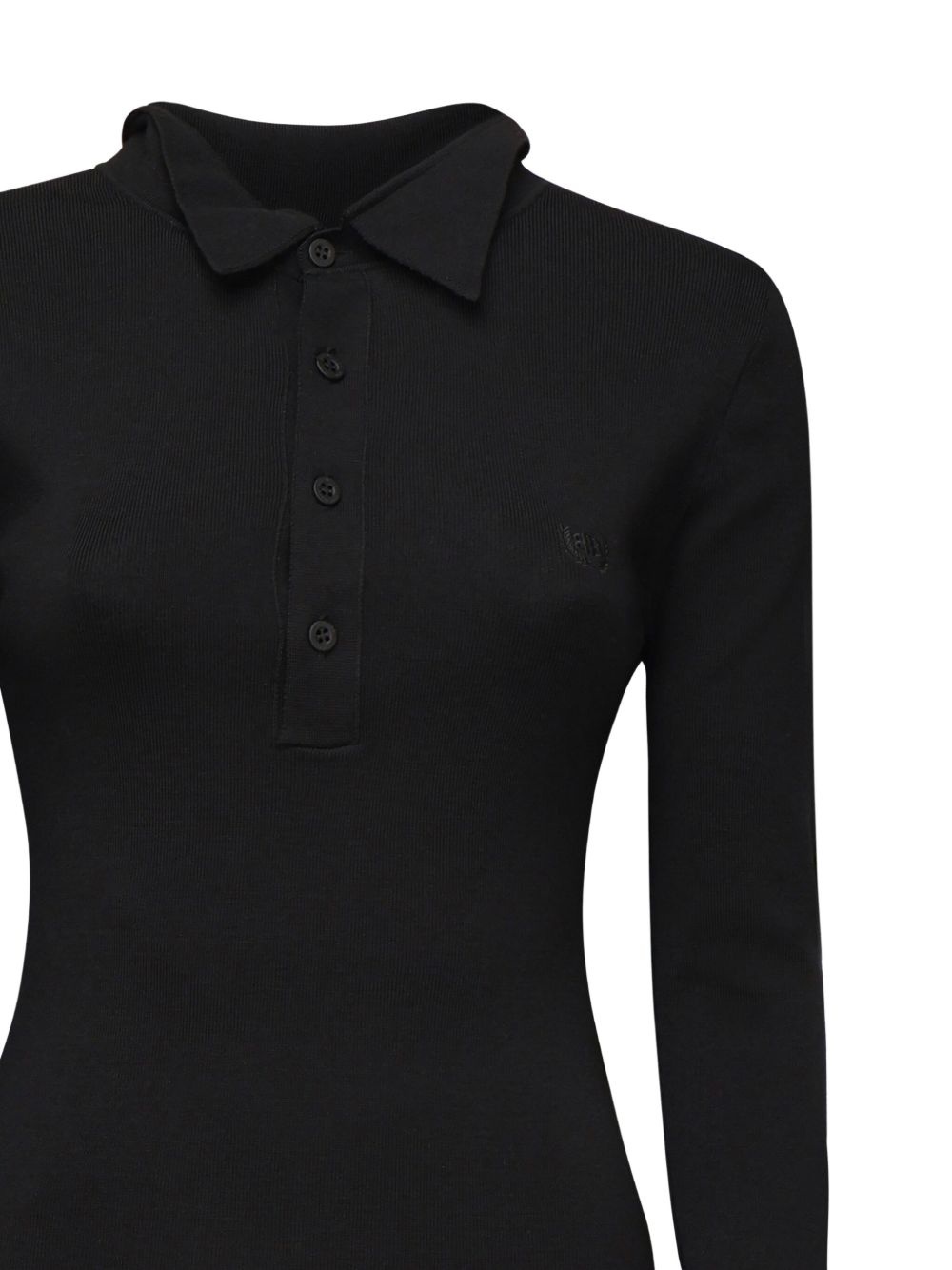 ribbed polo shirt - 3
