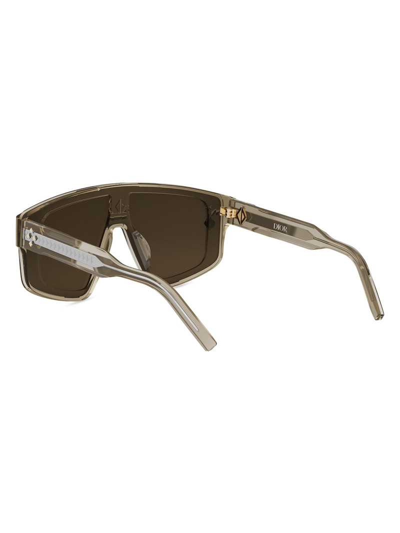 Men's CD Diamond M1U Mask Sunglasses - Transparent Taupe Brown 5