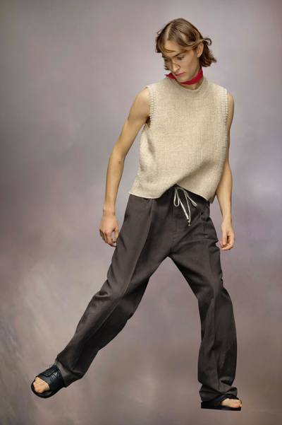 Maison Margiela Raw woven knit sleeveless top outlook