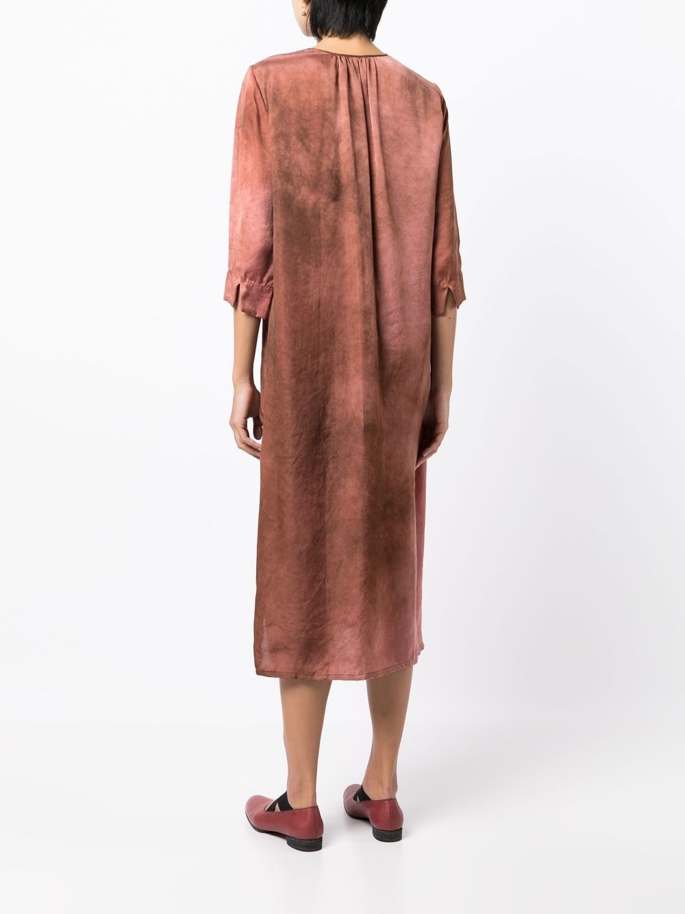 satin side-tie midi dress - 4