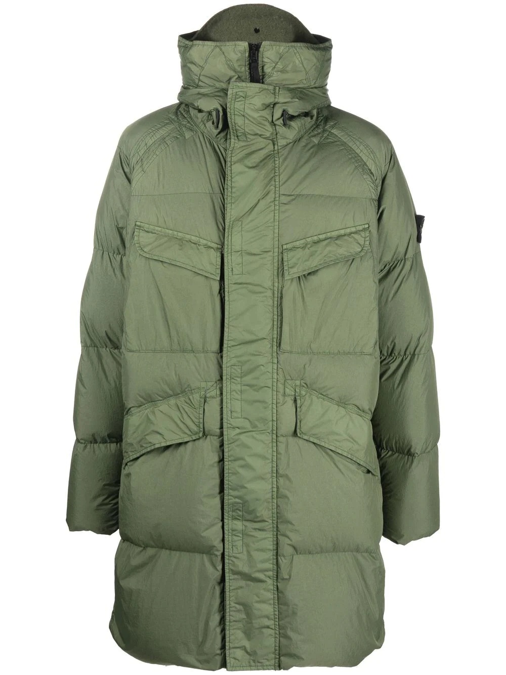 Compass-motif down jacket - 1