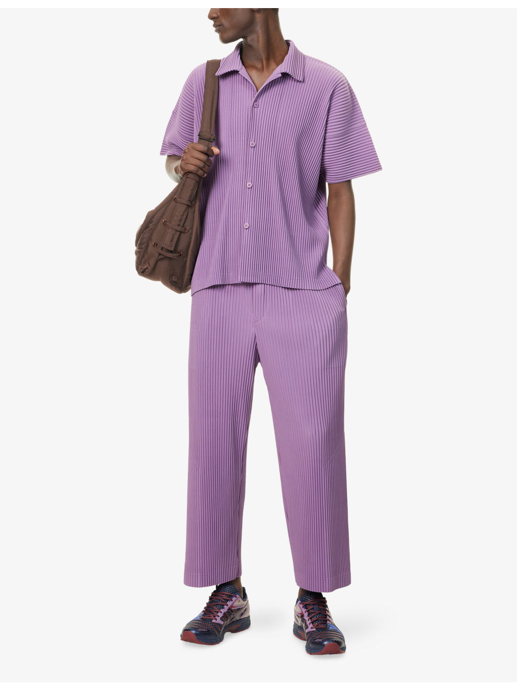 Pleats Straight-Leg Knitted Trousers - 2