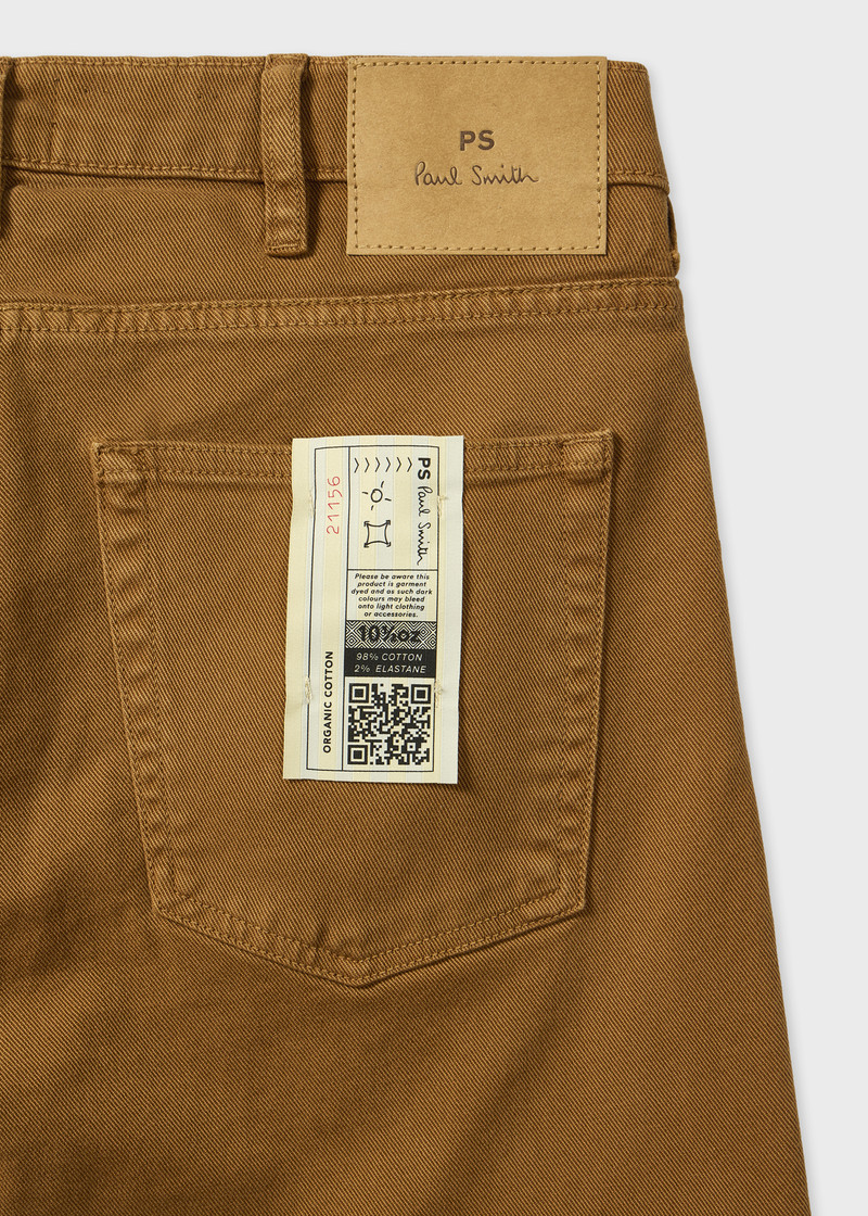 Paul Smith Slim Tapered-Fit Tan Garment-Dyed Jeans outlook