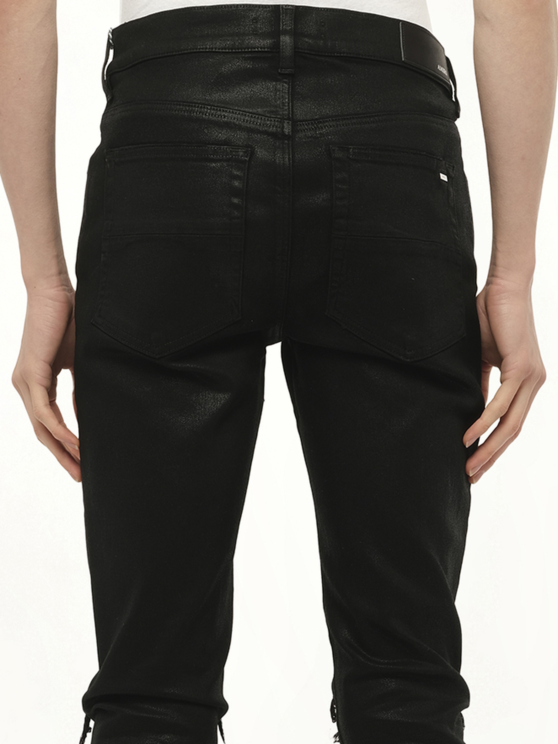 Waxed MX1 Jeans in Black Wax - 3