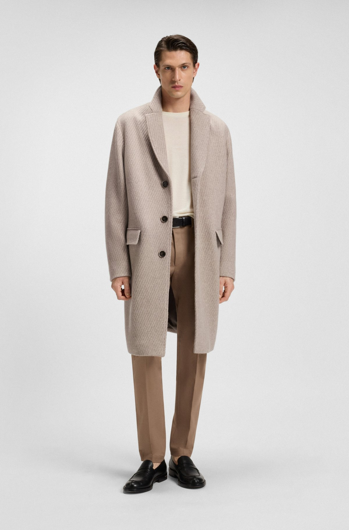 FORMAL COAT IN CASHMERE AND VIRGIN WOOL - 4