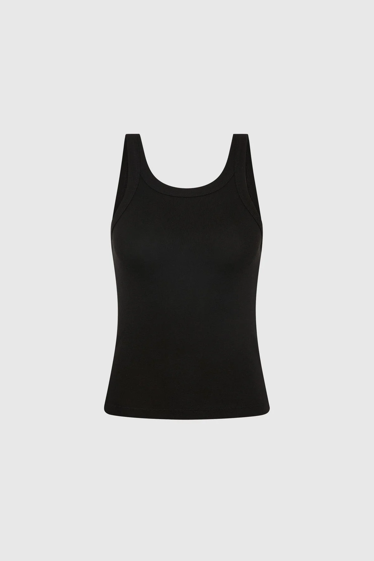 Organic Cotton Racer Singlet - Jet Black - 1