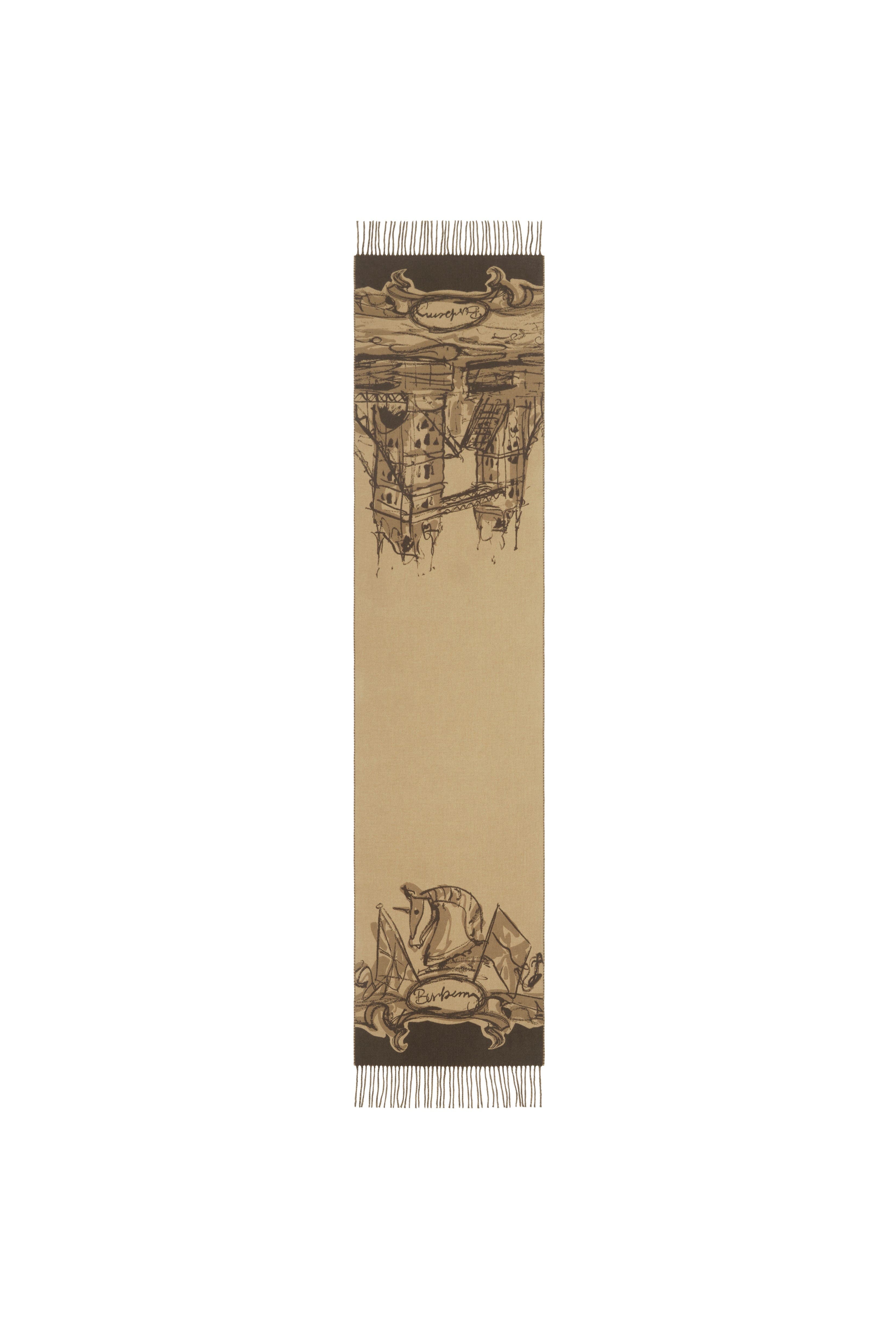 burberry Tower Bridge Cashmere Scarf in Sand at Nordstrom - 5