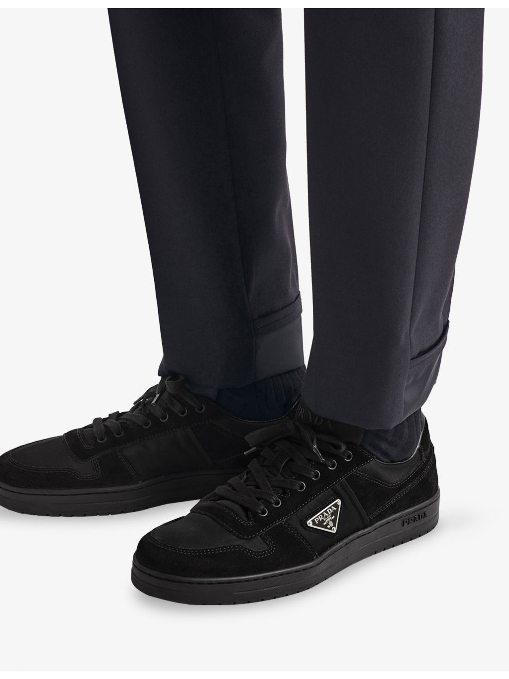 Downtown Re Nylon And Suede Trainers - 2