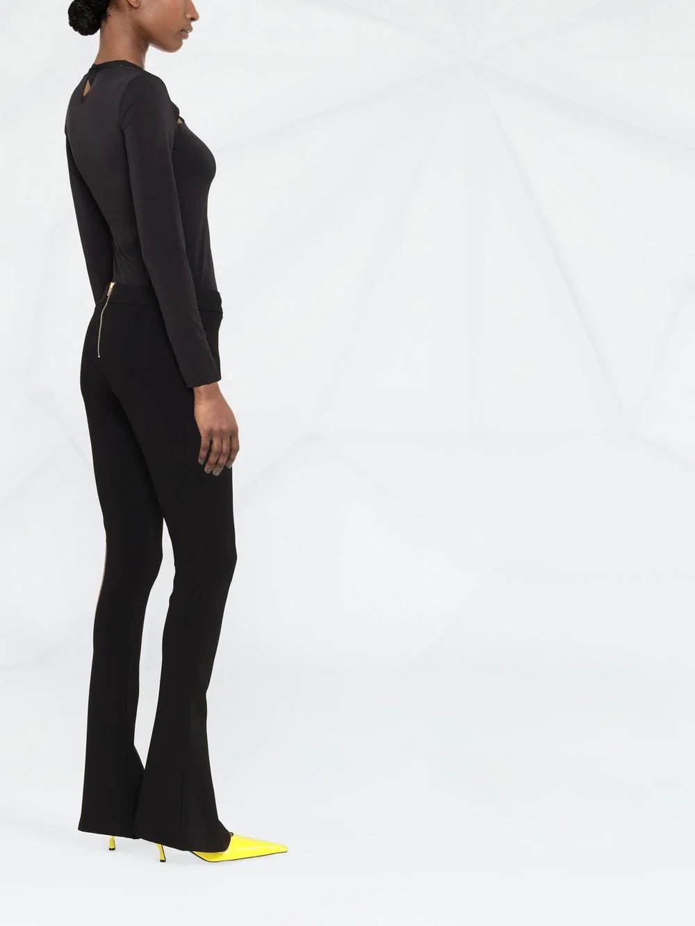 low-waist flared trousers - 3