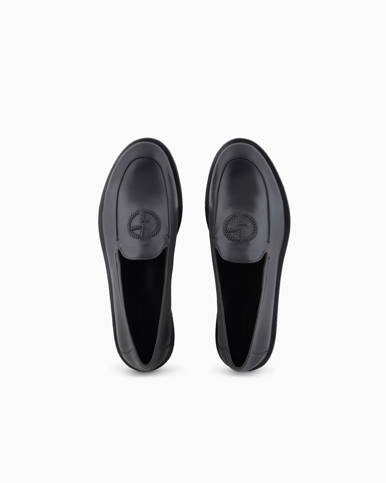 VINTAGE NAPPA LEATHER LOAFERS WITH EMBROIDERED LOGO - 3