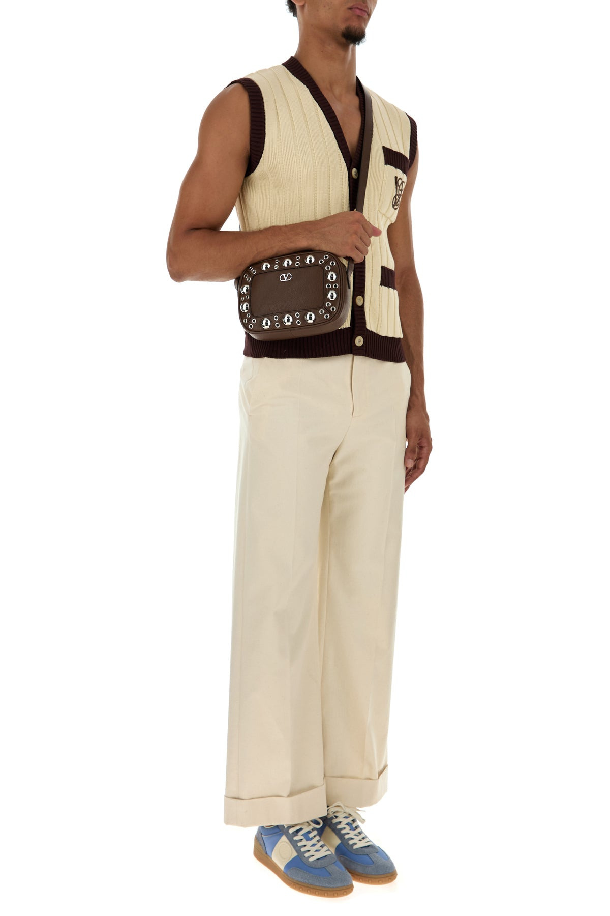 Melange ivory cotton pant - 6