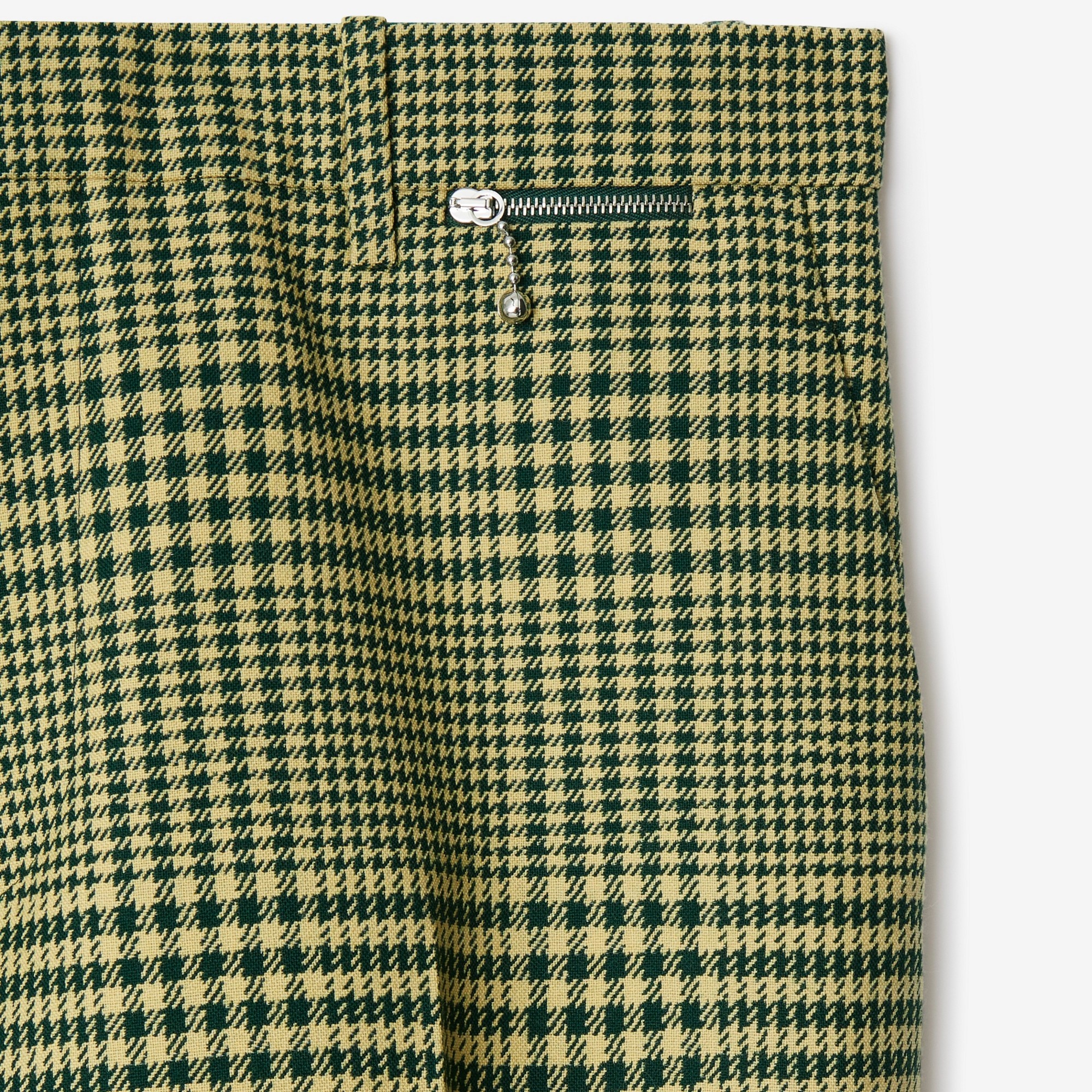 Warped Houndstooth Wool Trousers - 6