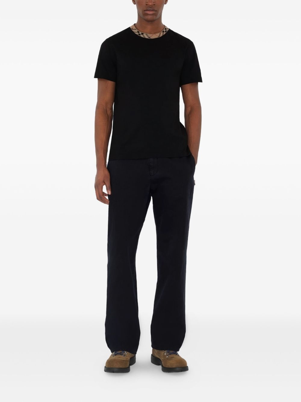 check-trim T-shirt - 2
