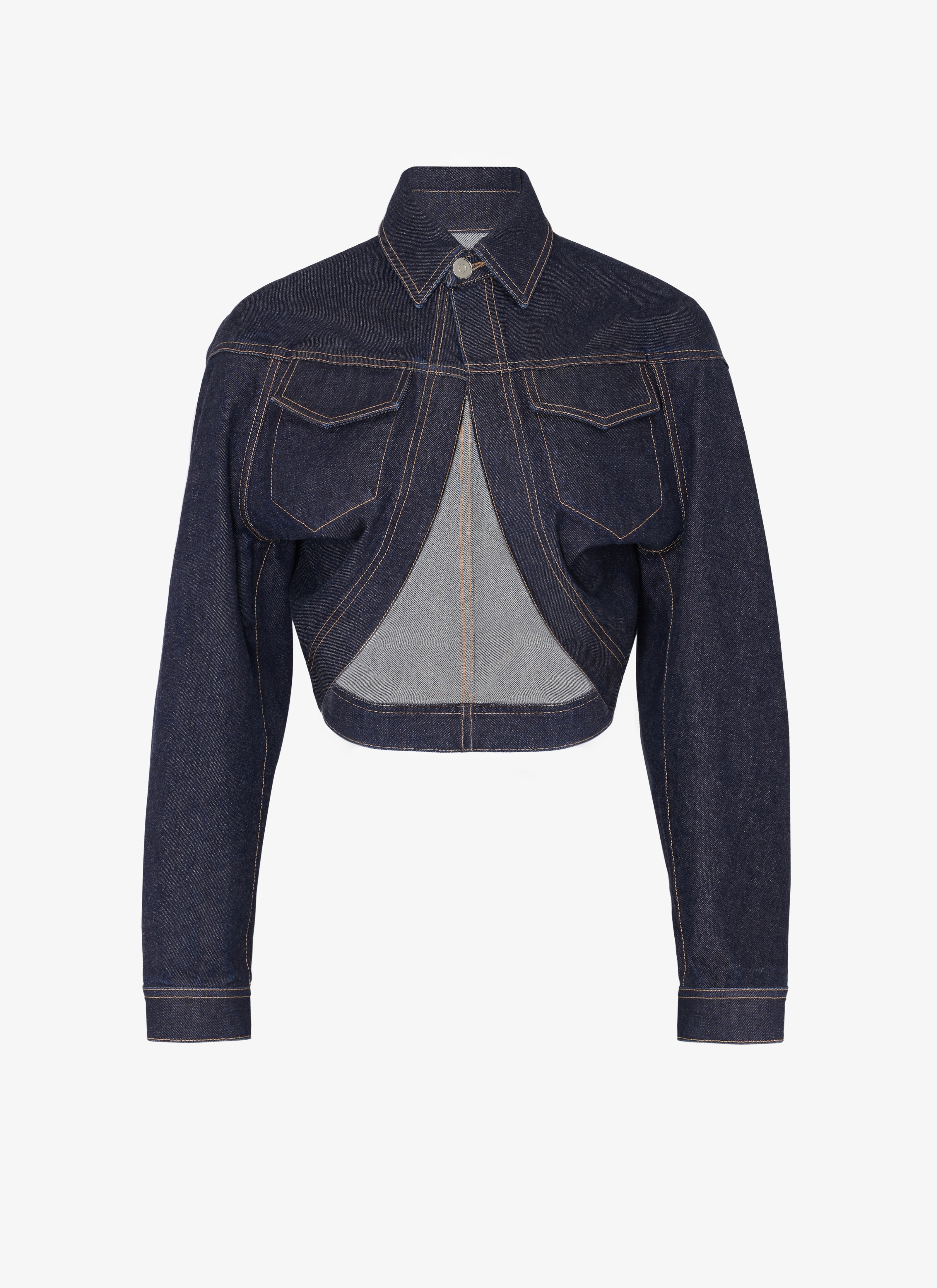 DENIM CROSS-OVER JACKET