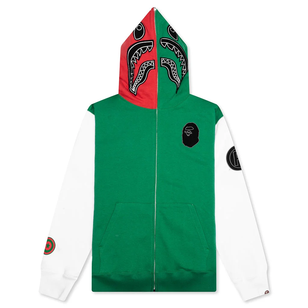 SHARK FULL ZIP HOODIE ITALY - GREEN - 1