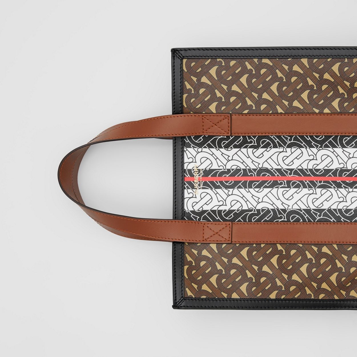 Small Monogram Stripe Portrait Tote Bag - 2