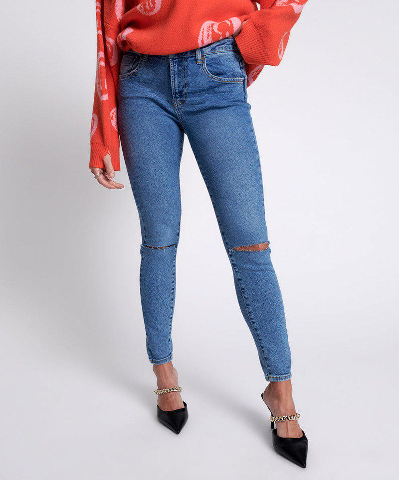 Freebirds Ii High Waist Stretch Skinny Denim Jeans - Pacifica 3