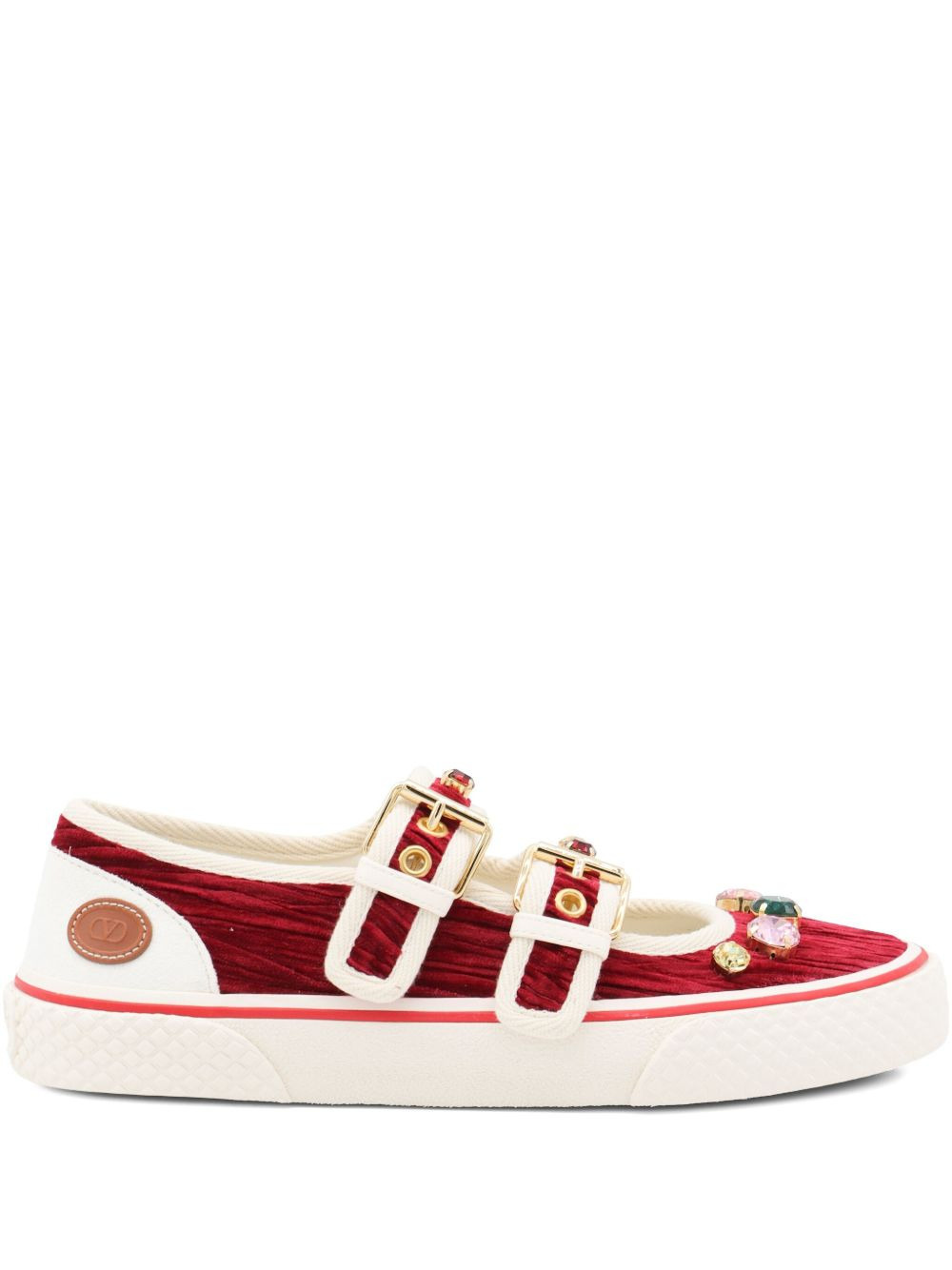 Valentino Garavani Jewel embellished flats - 3