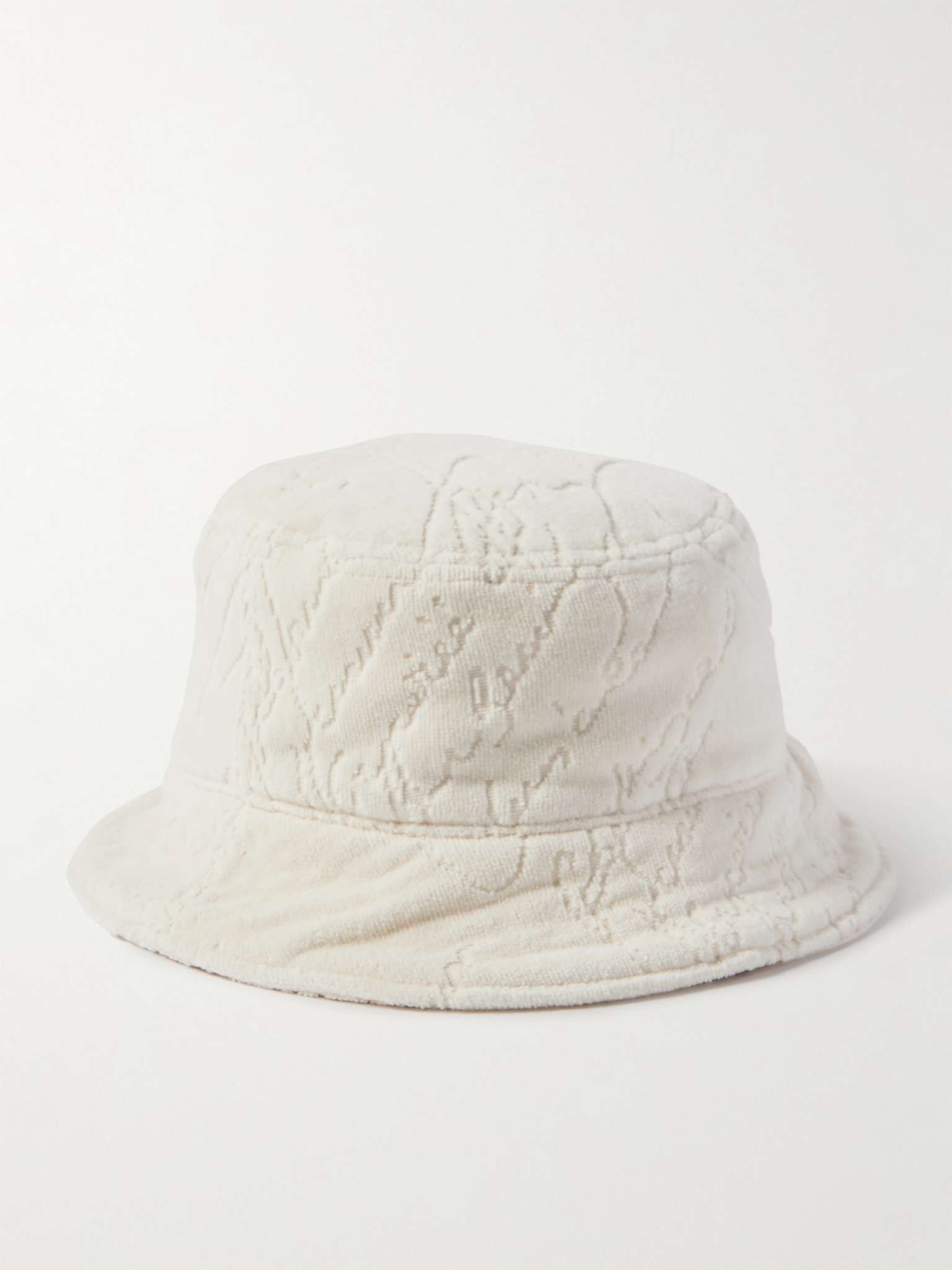 Scritto Chenille-Jacquard Bucket Hat - 1