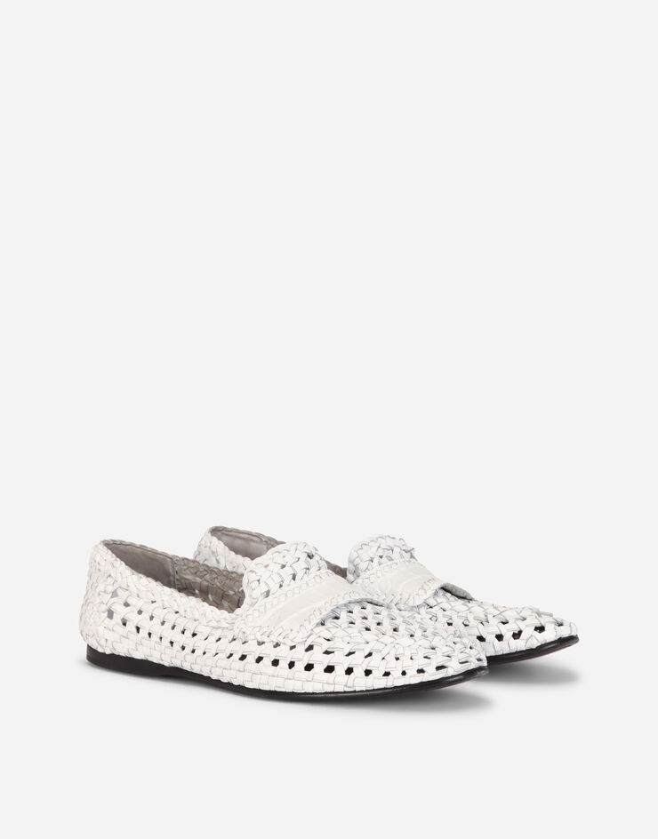 Woven goatskin slip-on shoes - 2