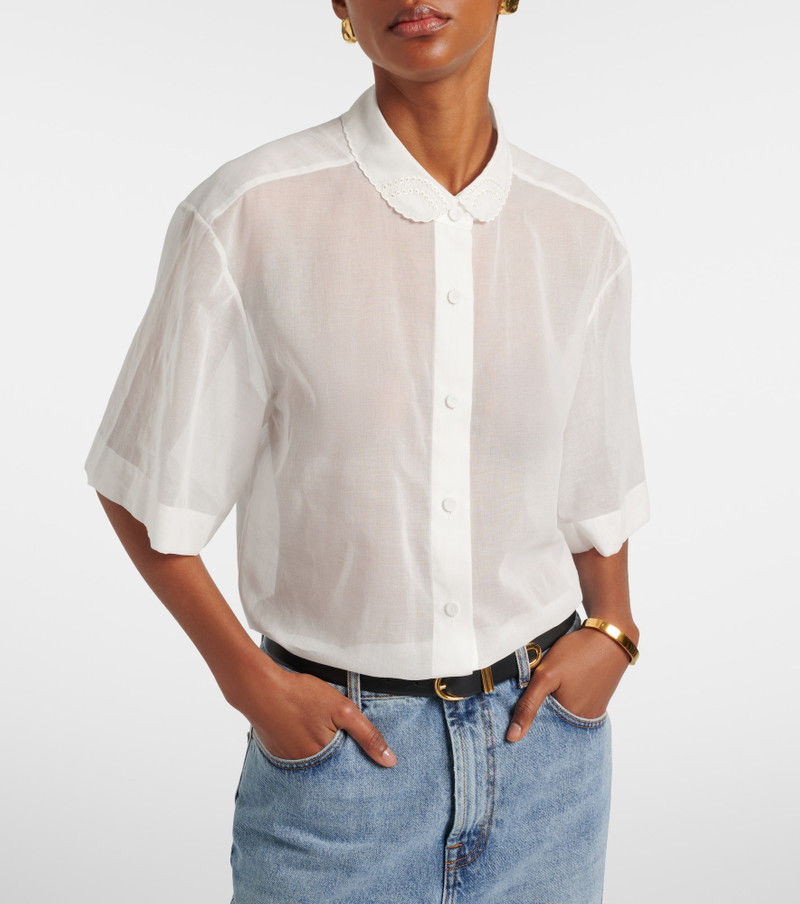 RÓHE Embroidered cotton muslin top outlook