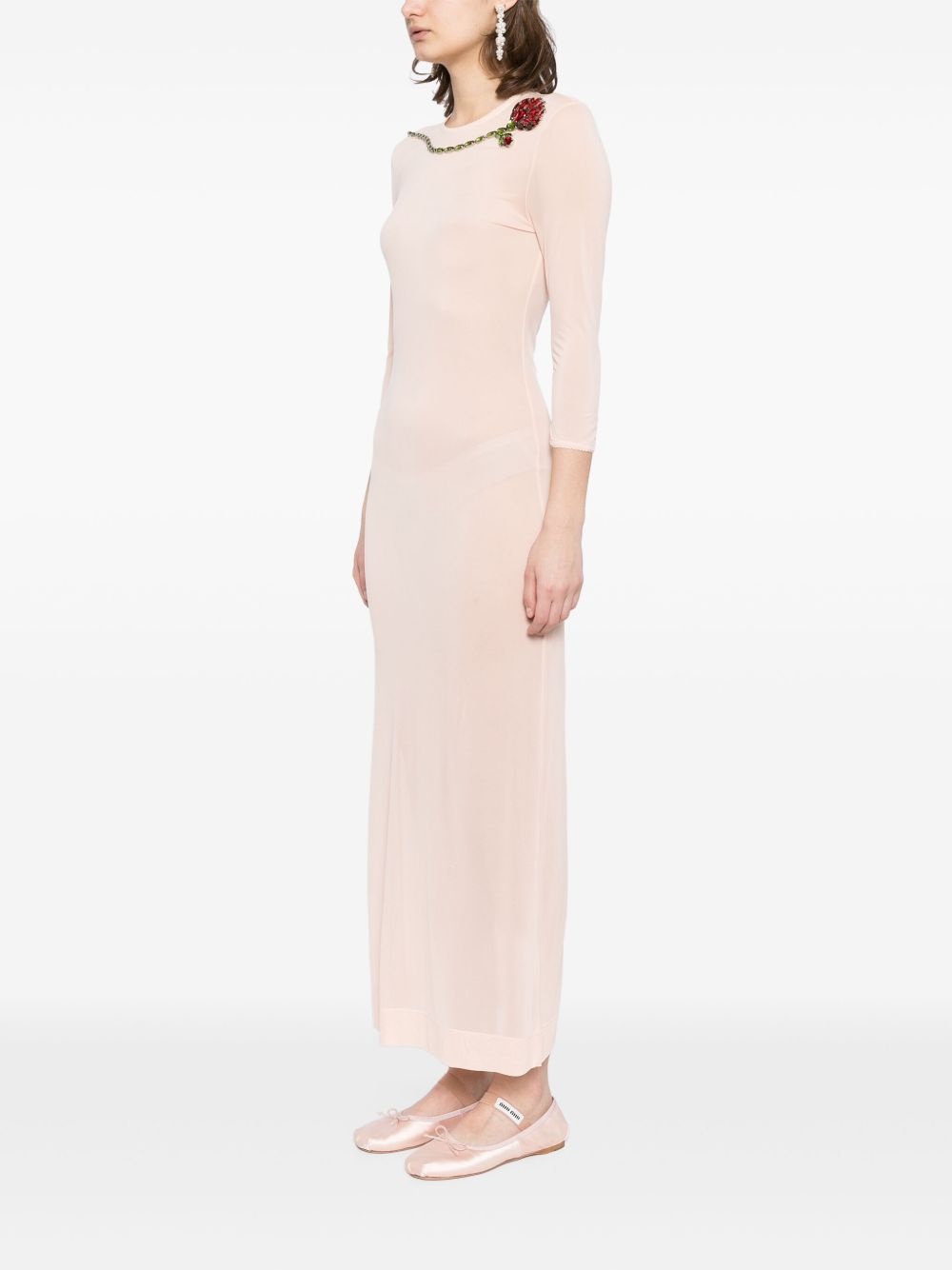ballet mesh column dress - 3