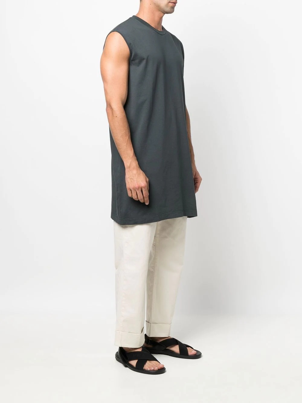 longline cotton tank top - 4