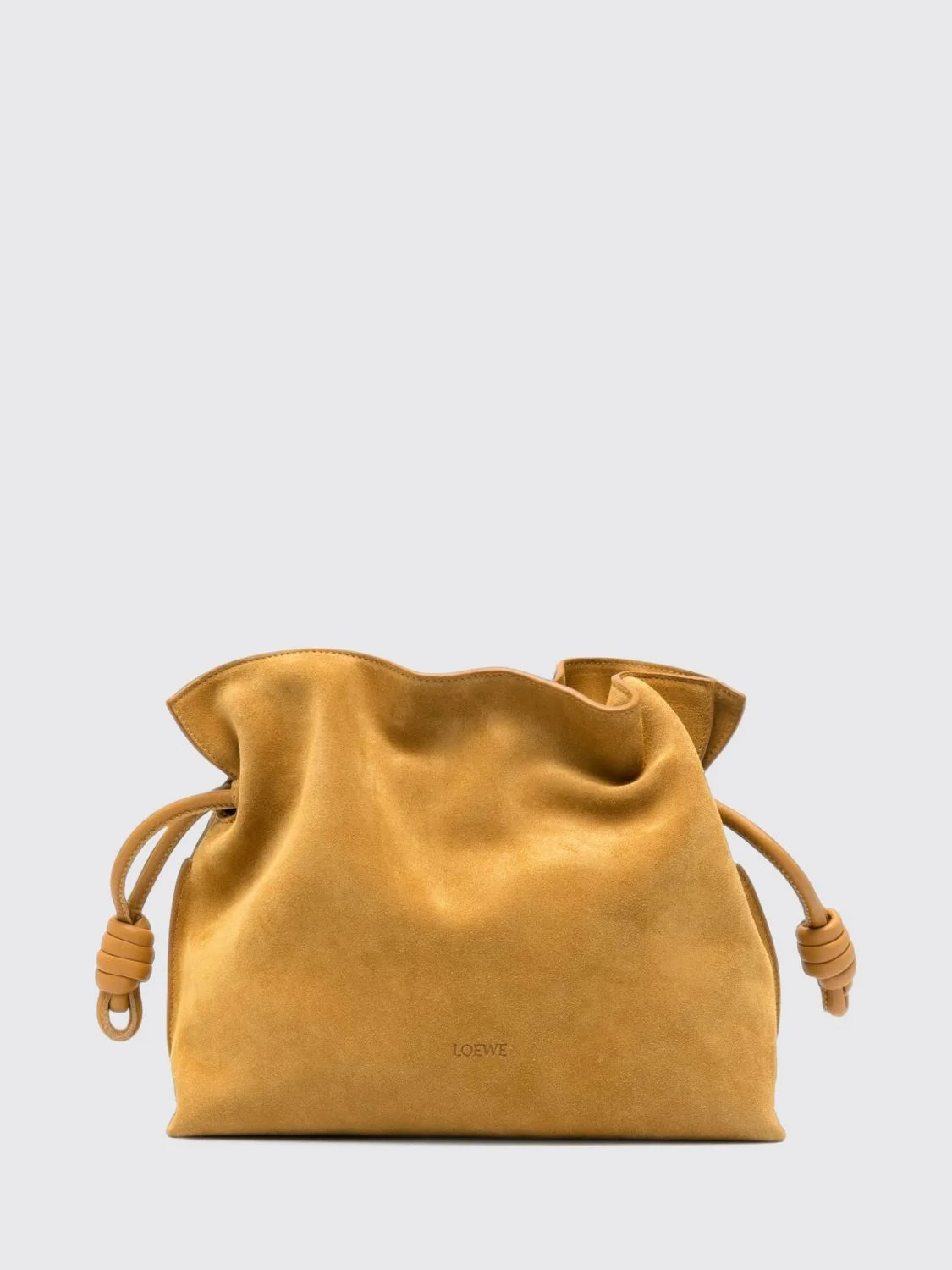 Loewe Women Flamenco Suede Bucket Clutch With Drawstring Loewe - 1