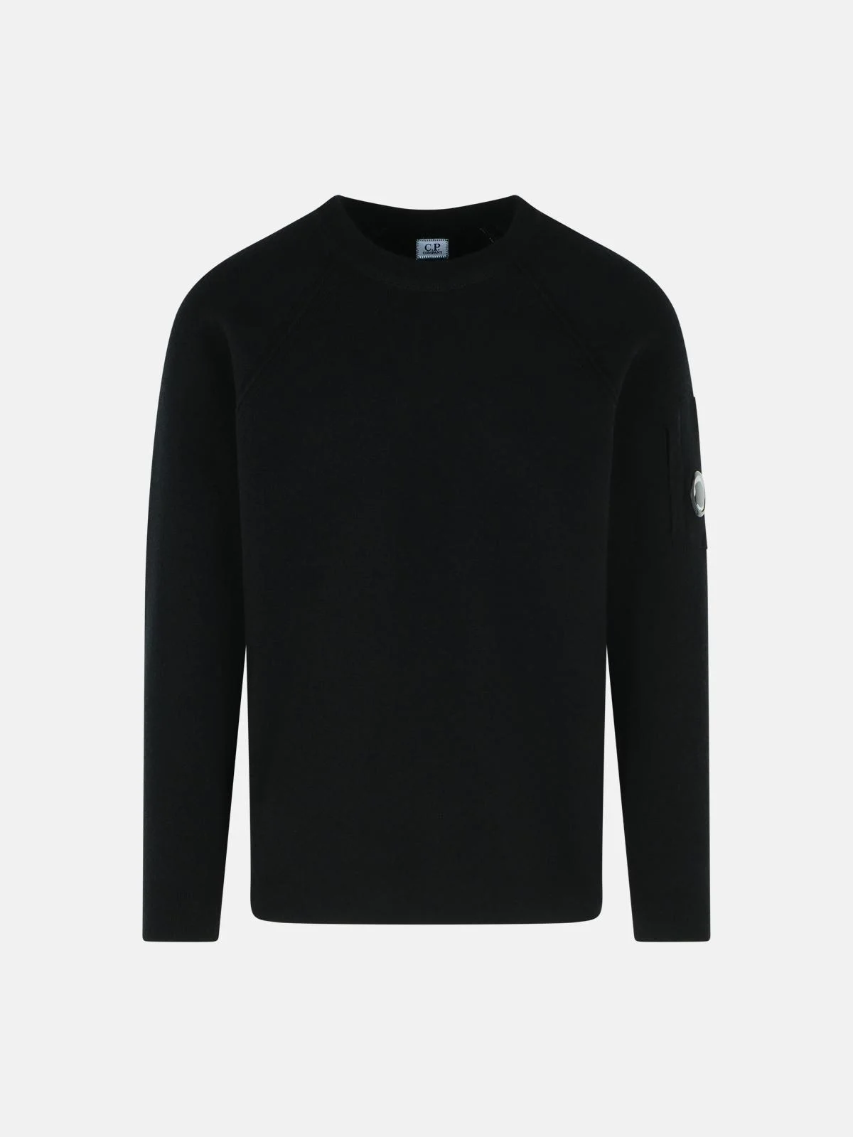 'GRS' BLACK WOOL BLEND SWEATSHIRT - 1