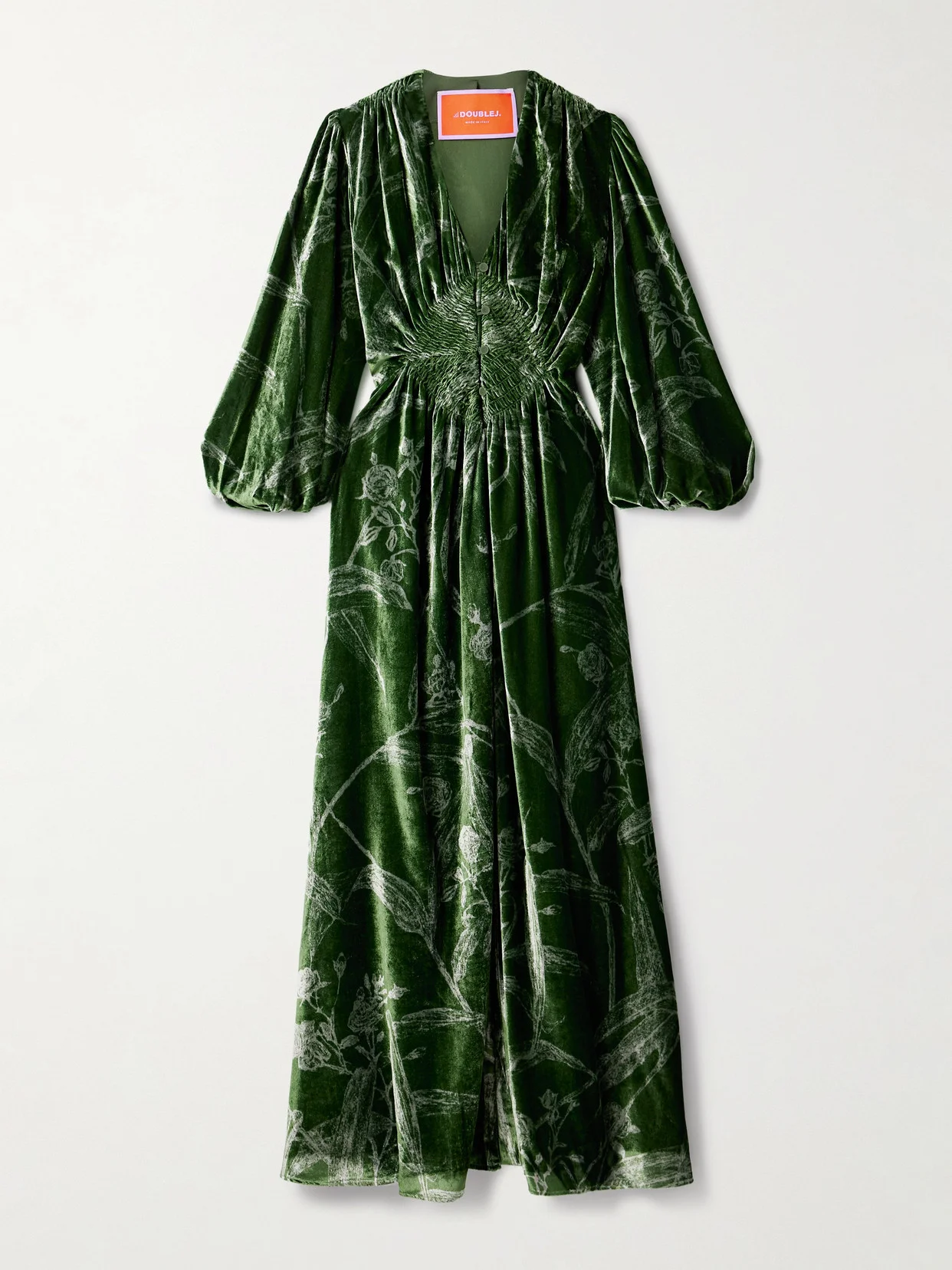 Camerino Printed Velvet Maxi Dress - 1