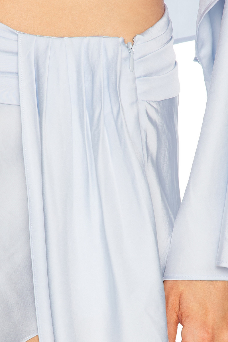 LAPOINTE Lightweight Satin Asymmetric Maxi Skirt outlook