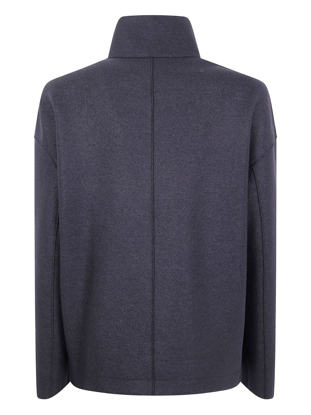 double-breasted high-neck coat - 2