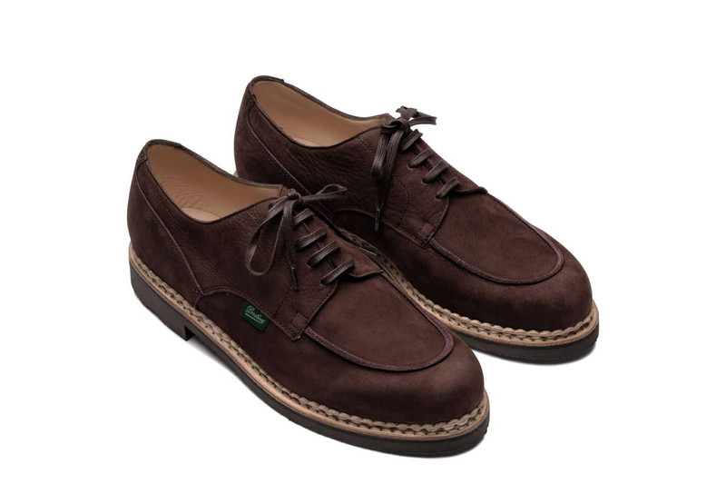 Chambord Taurillon Nubuck Chocolate - Rubber Sole 2