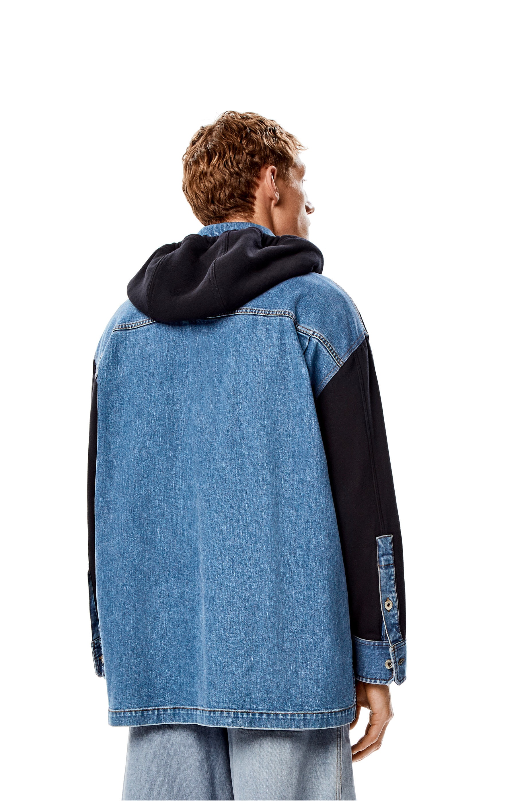 Hybrid denim jacket in cotton - 4