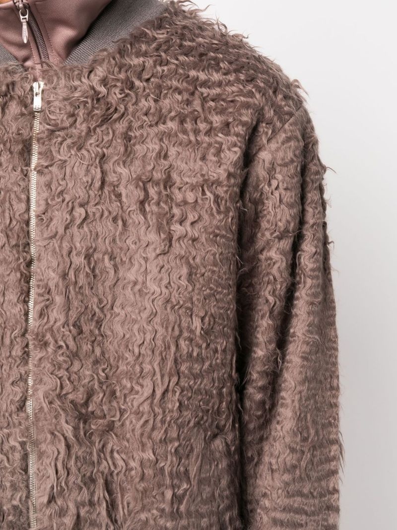 faux-fur bomber jacket - 5