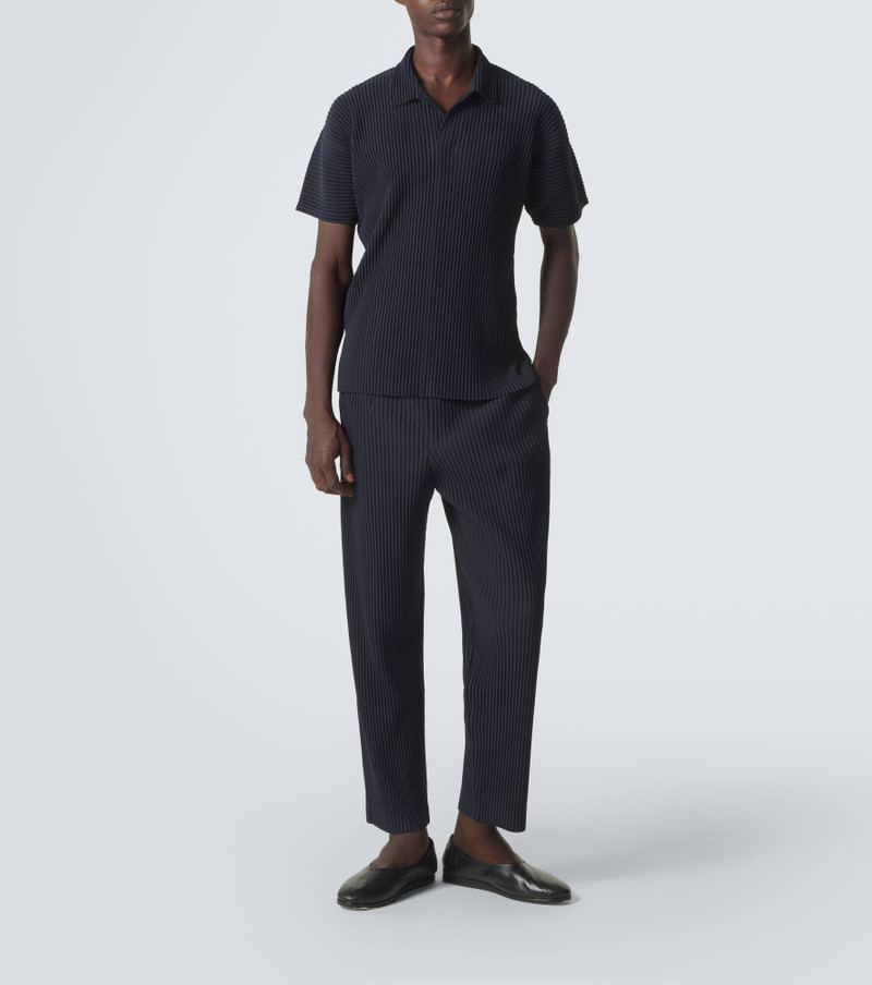ISSEY MIYAKE Basics pleated polo shirt outlook