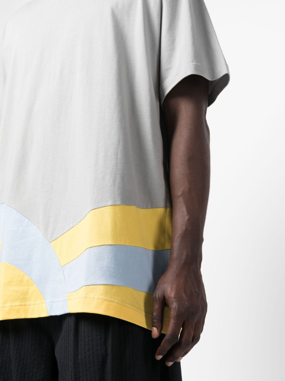 contrasting-detail cotton T-shirt - 5