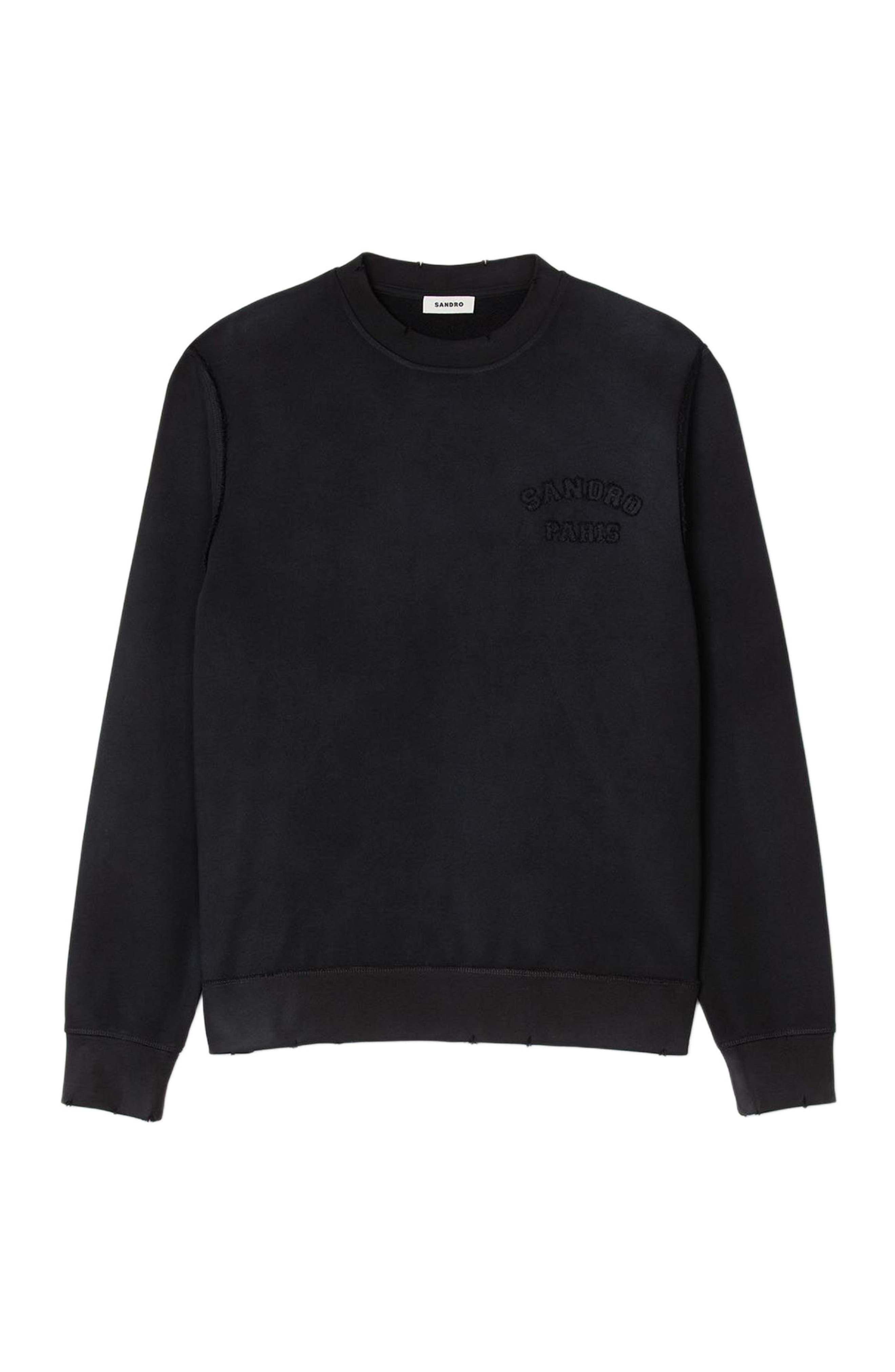 SANDRO Patch sweatshirt in Black at Nordstrom - 5