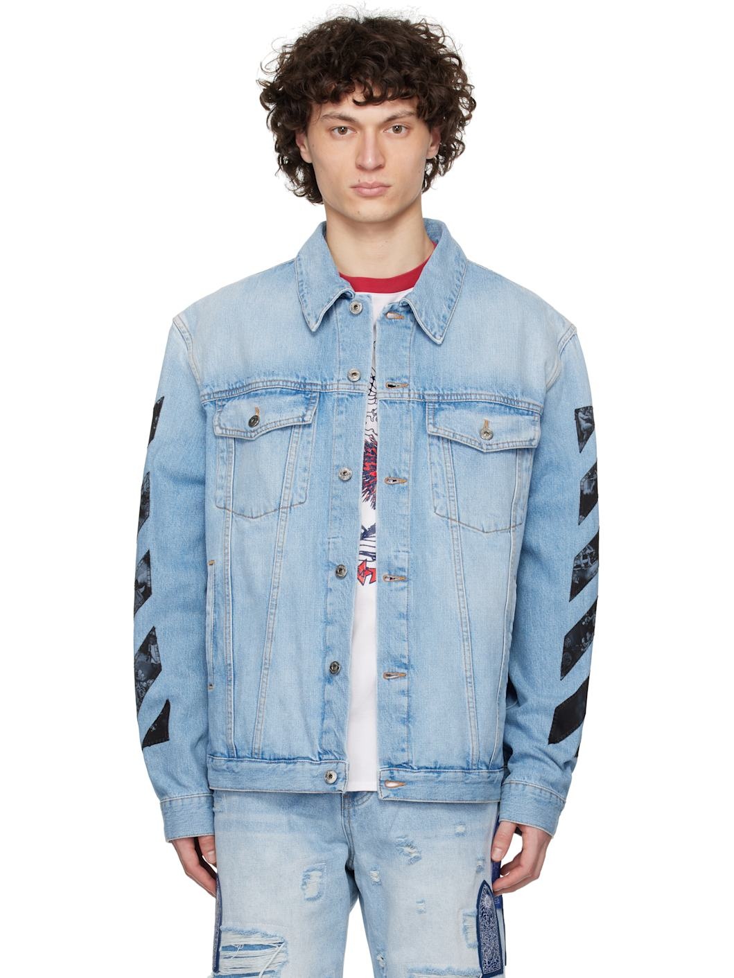 Blue Fresco Diag Arrow Skate Denim Jacket - 1
