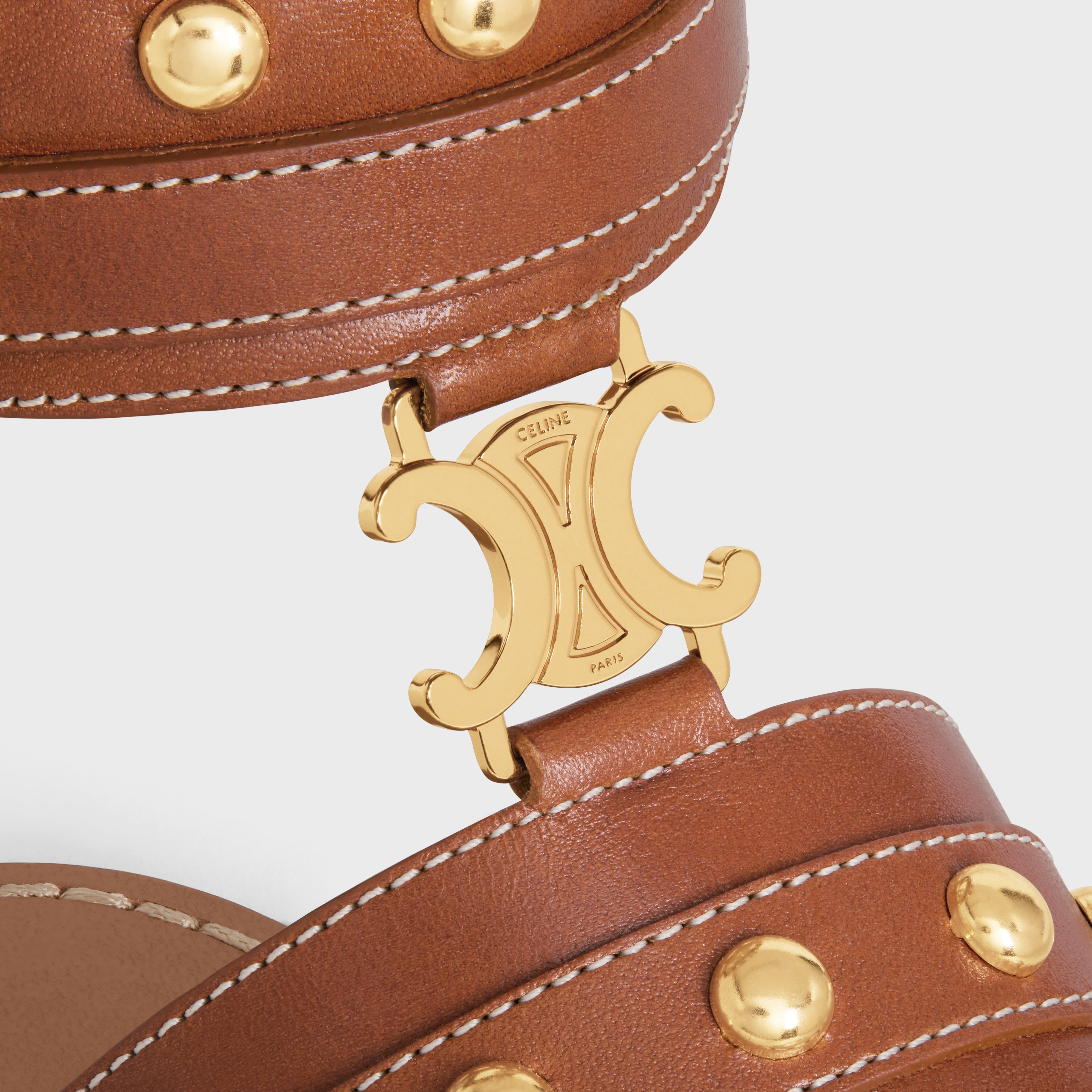TAILLAT SANDAL WITH CUFF in VEGETAL CALFSKIN - 5
