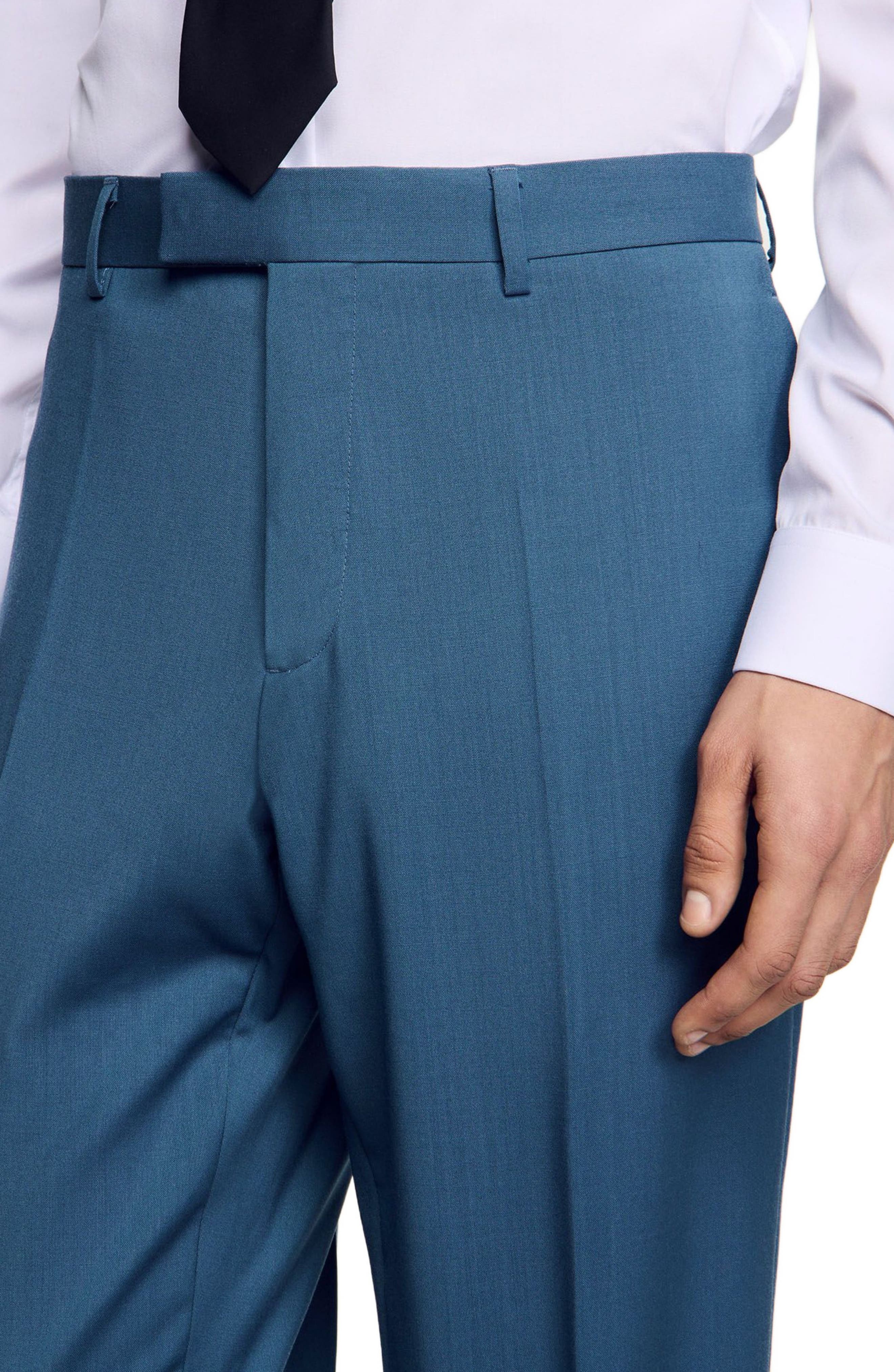 SANDRO Wool suit trousers in Thunderstorm Blue at Nordstrom - 4