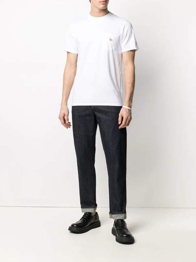 Maison Kitsuné logo-embroidered one pocket T-shirt outlook