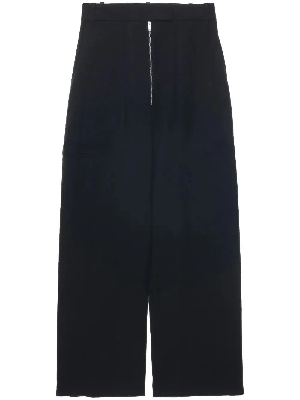 Zip Front Wide Leg Pants - 1