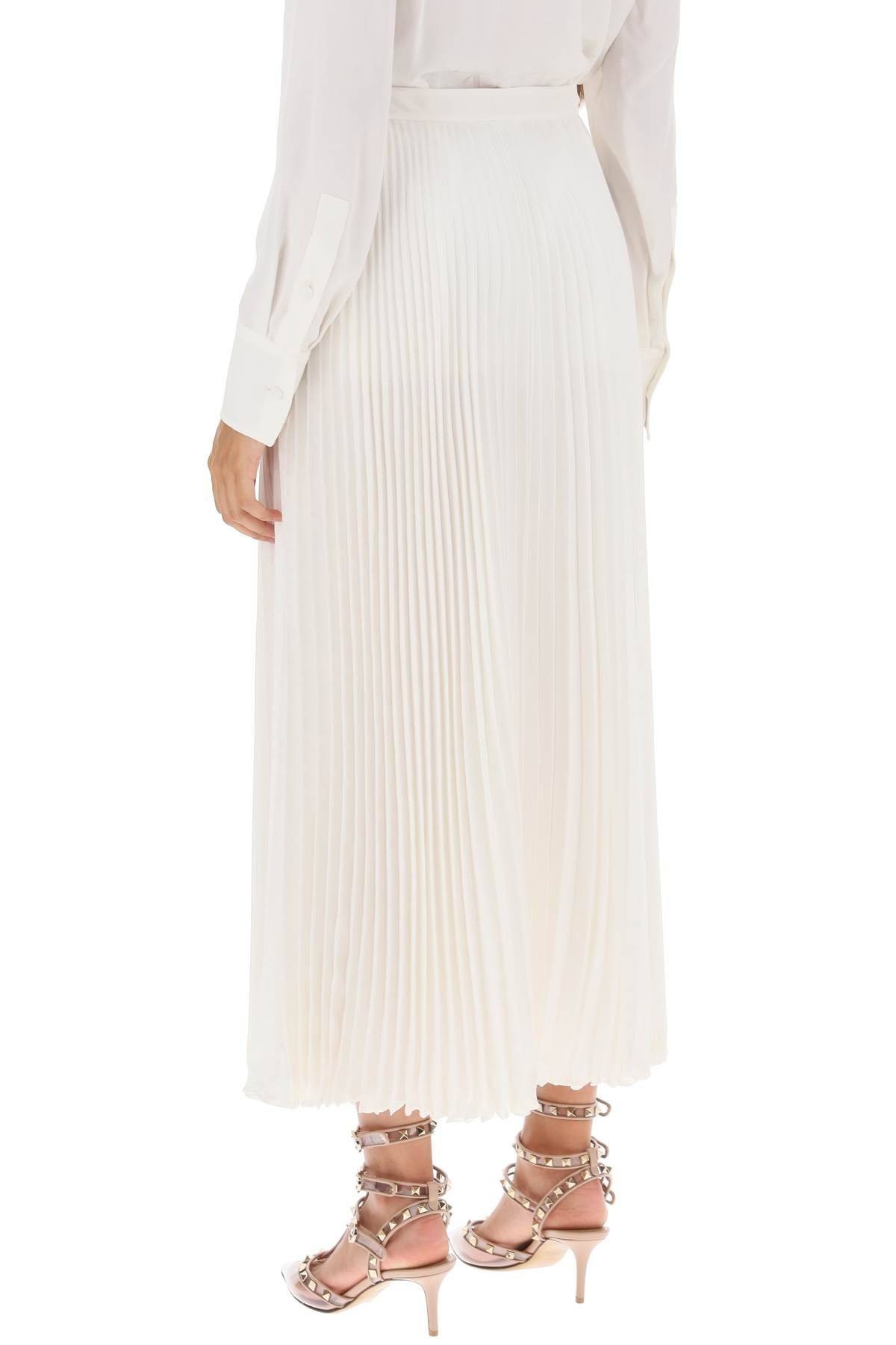 SILK JACQUARD TOILE ICONOGRAPHE PLEATED SKIRT - 4