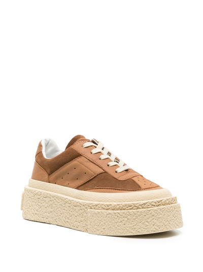 MM6 Maison Margiela perforated-detail leather sneakers outlook