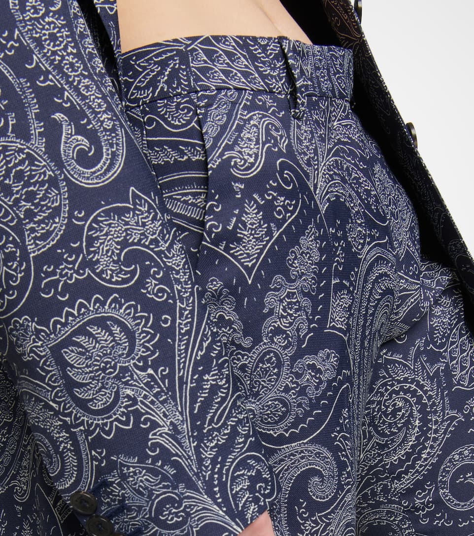 Paisley high-rise slim pants - 4