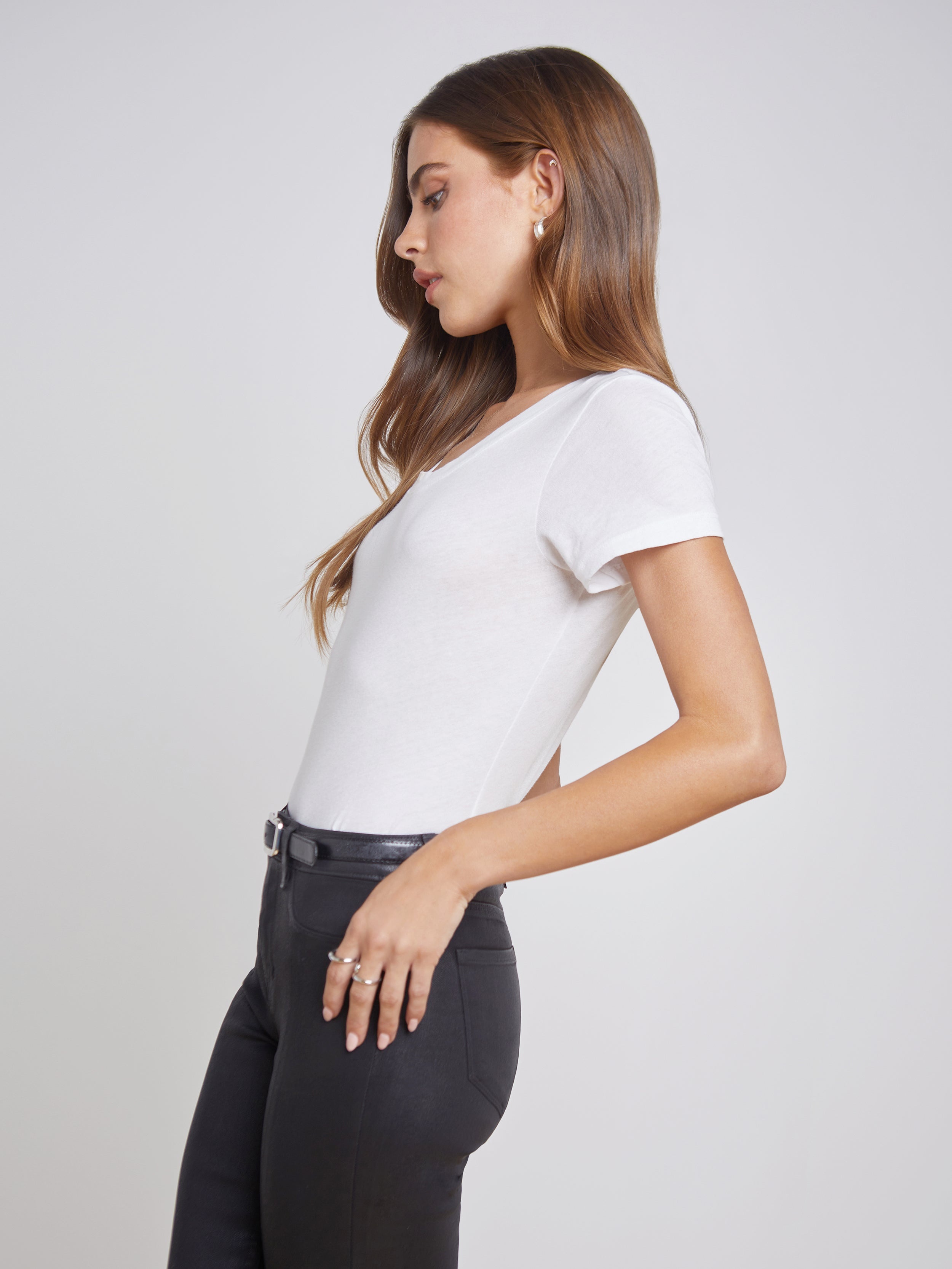 Cory Cotton Scoopneck Tee - 3
