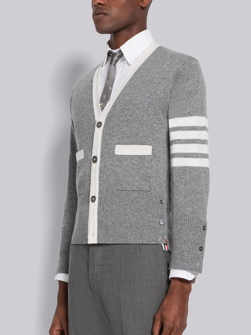 Thom Browne Cashmere Stripe V-Neck Cardigan outlook