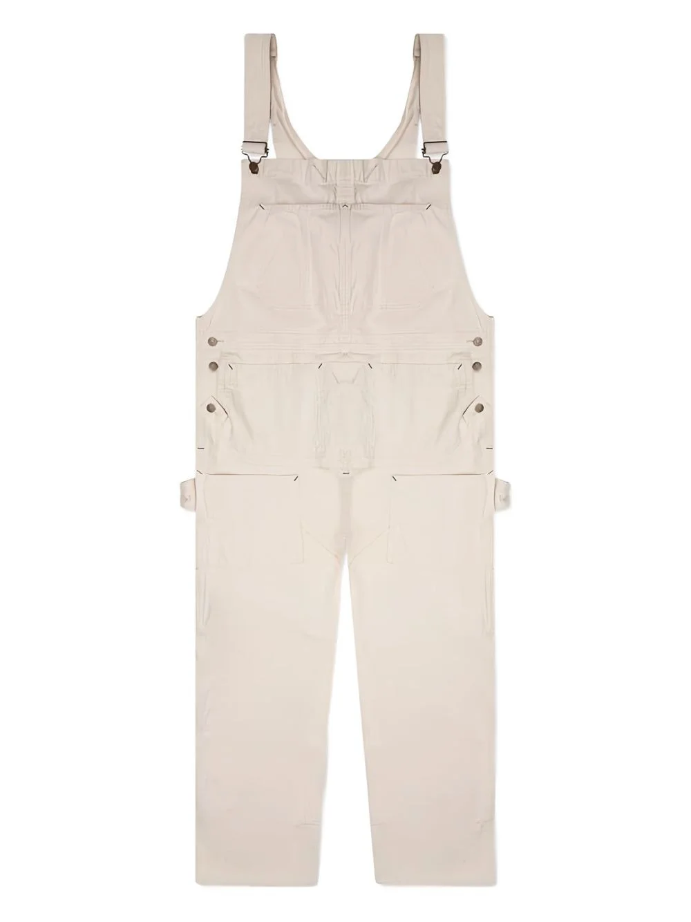 cotton canvas button overalls - 1
