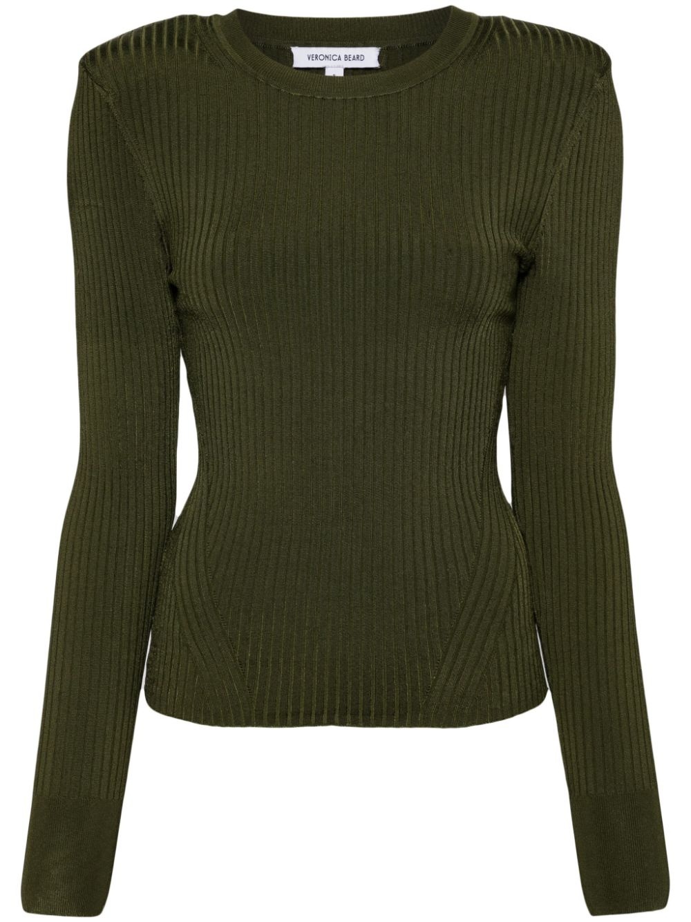 ribbed-knit long-sleeve top - 1